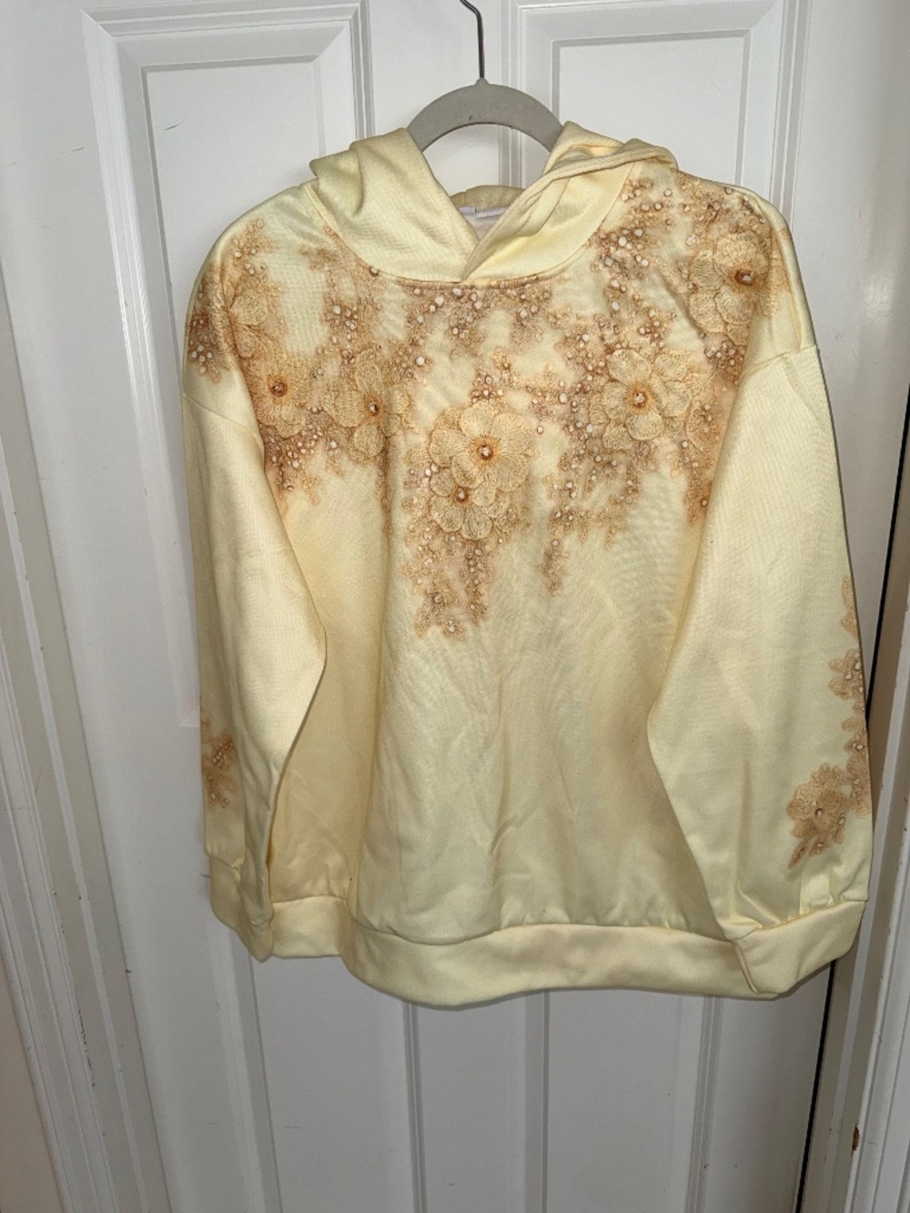 hoodie sweatshirt xl yellow cotton